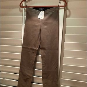 Taupe colored (NWT) soft leather pants by Vince